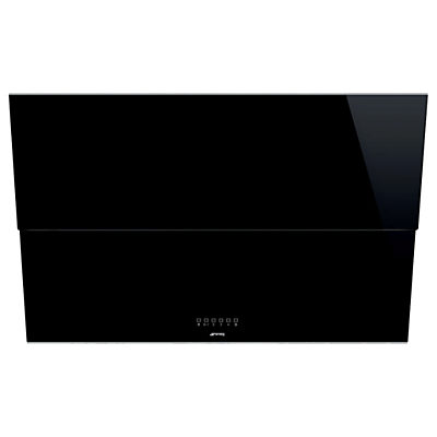 Smeg KSVV90NX Dolce Stil Novo Chimney Cooker Hood, Black/Stainless Steel